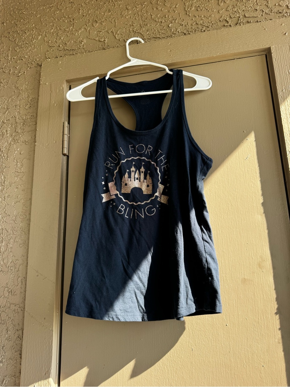 Sparkle Athletic L Run for the Bling Castle Tank